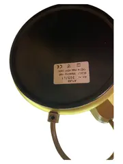 Vorschaubild 2 von 203/L1 Tischleuchte Vintage Messing Holz Glas Gold 37cm