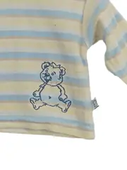 Vorschaubild 2 von Baby Langarmshirt Gr. 68 Gestreift Teddybär Motiv Nicki Pullover Organic