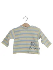 Vorschaubild 1 von Baby Langarmshirt Gr. 68 Gestreift Teddybär Motiv Nicki Pullover Organic