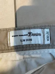 Vorschaubild 3 von Chino Stoffhose Herren Beige W32 L30 Casual Uni Baumwolle