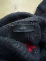 Vorschaubild 4 von Damen Pullover Rollkragen Gestreift Mohair Mix Gr. L Rot Schwarz