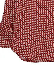Vorschaubild 3 von Hemdbluse Damen Gr. 40/L Rot Punkte Langarm Casual Viskose Bluse