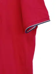 Vorschaubild 5 von Herren Poloshirt Rot XXL Kurzarm Casual Uni Baumwolle