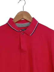 Vorschaubild 4 von Herren Poloshirt Rot XXL Kurzarm Casual Uni Baumwolle