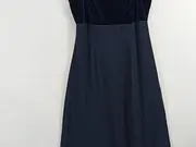 Vorschaubild 3 von Damen Festliches Samtkleid Blau Gr. 42/XL Elegant Maxikleid