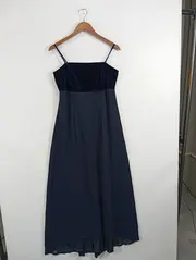 Vorschaubild 2 von Damen Festliches Samtkleid Blau Gr. 42/XL Elegant Maxikleid