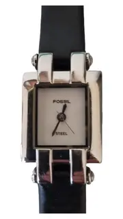 Vorschaubild 2 von Damenuhr Armbanduhr Schwarz Leder Edelstahl Klassisch Elegant