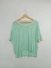 Vorschaubild 2 von Damen Pullover Grün Gestreift Casual Gr. 34/XS