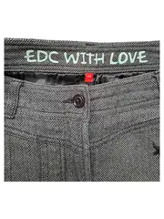 Vorschaubild 4 von EDC Damen Faltenrock Minirock Fischgrätenmuster Grau Gr. 34 XS