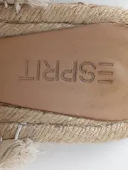 Vorschaubild 3 von Sandalen Espadrilles Damen Gr. 38 Beige Fransen Boho Riemchen Sommer