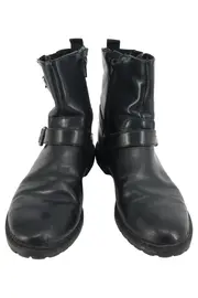 Vorschaubild 2 von Damen Stiefel Gr. 37 Schwarz Casual Urban Boots Schnallen Reißverschluss