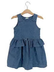 Vorschaubild 1 von Mädchen Jeanskleid Gr. 92 Blau Casual Baumwolle Elasthan