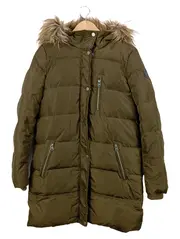 Vorschaubild 1 von Damen Steppjacke Gr. 36 S Oliv Winterjacke Casual Kapuze Fell