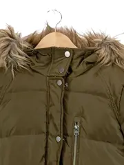 Vorschaubild 2 von Damen Steppjacke Gr. 36 S Oliv Winterjacke Casual Kapuze Fell