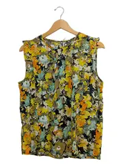 Vorschaubild 1 von Damen Bluse Blumenmuster Gr. 36 Mehrfarbig Casual Ärmellos