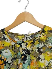 Vorschaubild 3 von Damen Bluse Blumenmuster Gr. 36 Mehrfarbig Casual Ärmellos