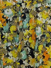 Vorschaubild 2 von Damen Bluse Blumenmuster Gr. 36 Mehrfarbig Casual Ärmellos