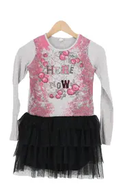 Vorschaubild 1 von Kinder Freizeitkleid Gr. 152 Mehrfarbig Floral Rüschen Casual