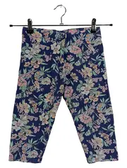 Vorschaubild 1 von Mädchen Capri Leggings Blumenmuster Blau Gr. 152 12 Jahre