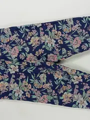 Vorschaubild 3 von Mädchen Capri Leggings Blumenmuster Blau Gr. 152 12 Jahre