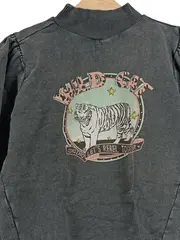 Vorschaubild 2 von Mädchen Pullover Gr. 140 Grau Baumwolle Tigerprint Animal-Print