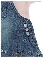Vorschaubild 7 von Baby Mädchen Jeanskleid Latzkleid Set Langarmshirt Blau Rosa Gr. 56
