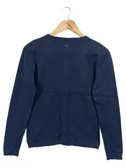Vorschaubild 2 von Damen Strickjacke Gr. 36/S Blau Klassisch Knopfleiste Langarm