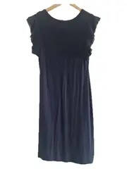 Vorschaubild 2 von Damen Freizeitkleid Gr. S Blau Rüschenärmel Viskose