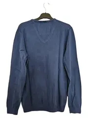 Vorschaubild 2 von Herren Pullover V-Ausschnitt Langarm Blau Gr. 48/M