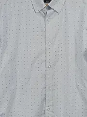 Vorschaubild 2 von Regular Fit Herrenhemd Langarm Hellblau Punkte Gr. S Business
