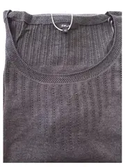 Vorschaubild 2 von Damen Pullover Gr. 42 Grau Casual Lochmuster