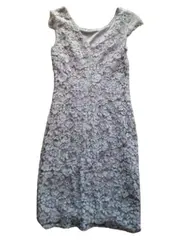 Vorschaubild 2 von Cocktailkleid Damen 34/XS Beige Elegant Spitze Blumenmuster