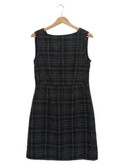 Vorschaubild 2 von Damen Etuikleid Gr. 36/S Schwarz Kariert Business Elegant