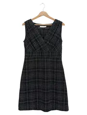 Vorschaubild 1 von Damen Etuikleid Gr. 36/S Schwarz Kariert Business Elegant