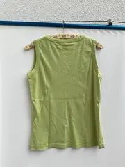Vorschaubild 2 von Damen Tanktop Shirt Grün Gr. 42 Baumwolle Casual Print