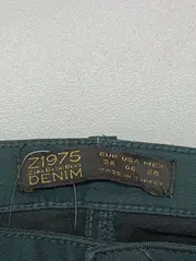 Vorschaubild 3 von Damen Jeans Slim Fit Gr. 38 W29 Grün Reißverschluss-Details Stretch
