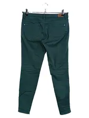 Vorschaubild 2 von Damen Jeans Slim Fit Gr. 38 W29 Grün Reißverschluss-Details Stretch