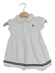 Vorschaubild 1 von Baby Mädchen Freizeitkleid Polo Shirt Gr. 74 (9 Monate) Weiß