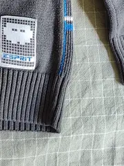 Vorschaubild 3 von Kapuzenpullover Hoodie Grau Kariert Schriftzug Gr. 116/122