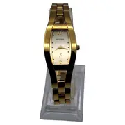 Vorschaubild 1 von Damenuhr f2 ES-9172 Gold Edelstahl Armbanduhr Elegant Tonneau