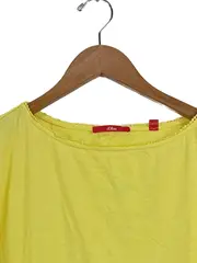 Vorschaubild 2 von Damen T-Shirt Gr. 38 M Gelb Rüschen Baumwolle Feminin