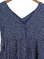 Vorschaubild 2 von Damen Freizeitkleid Polka Dot Blau Gr. XS