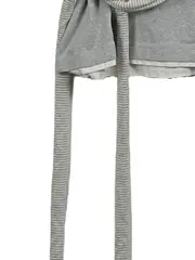 Vorschaubild 5 von Damen Langarmshirt Gr. 40/L Grau Casual mit Bindegürtel