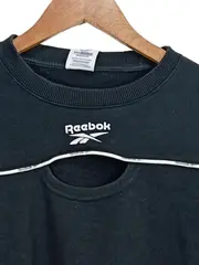 Vorschaubild 2 von Damen Sweatshirt Schwarz Gr. 38/M Sportlich Cropped Logo-Print