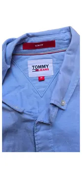 Vorschaubild 6 von Herren Business Hemd Langarm Blau Gr. 38 Logo Slim Fit