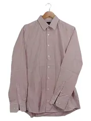 Vorschaubild 1 von Business Hemd Herren Rot Gestreift Langarm Baumwolle Gr. 50 L