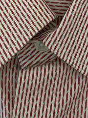 Vorschaubild 4 von Business Hemd Herren Rot Gestreift Langarm Baumwolle Gr. 50 L
