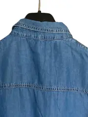 Vorschaubild 5 von Hemdbluse Damen Blau Lyocell Langarm Gr. 36/S Casual Uni