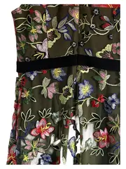 Vorschaubild 3 von Damen Festliches Kleid Gr. 38 M Mehrfarbig Elegant Blumenstickerei