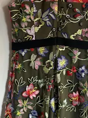 Vorschaubild 6 von Damen Festliches Kleid Gr. 38 M Mehrfarbig Elegant Blumenstickerei